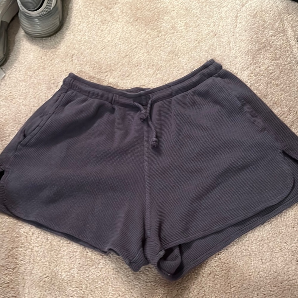 Blue Brandy Melville waffle shorts